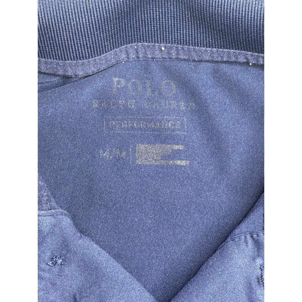Men's Polo Ralph Lauren Performance Shirt Size M Navy Blue Short Sleeve